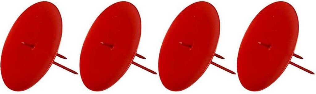 POSIWIO Adventskranz - Kerzenhalter Rot Ø 9 cm im 4er Pack Produktbild 
