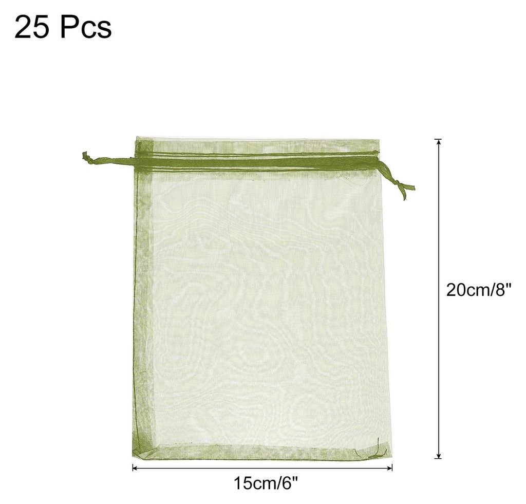25 Stš¹ck Organzas?ckchen, 15x20cm Geschenks?ckchen Durchsichtige Netzbeutel mit Kordelzug, Organzabeutel fš¹r Geschenk Schmuck Hochzeit Party ...