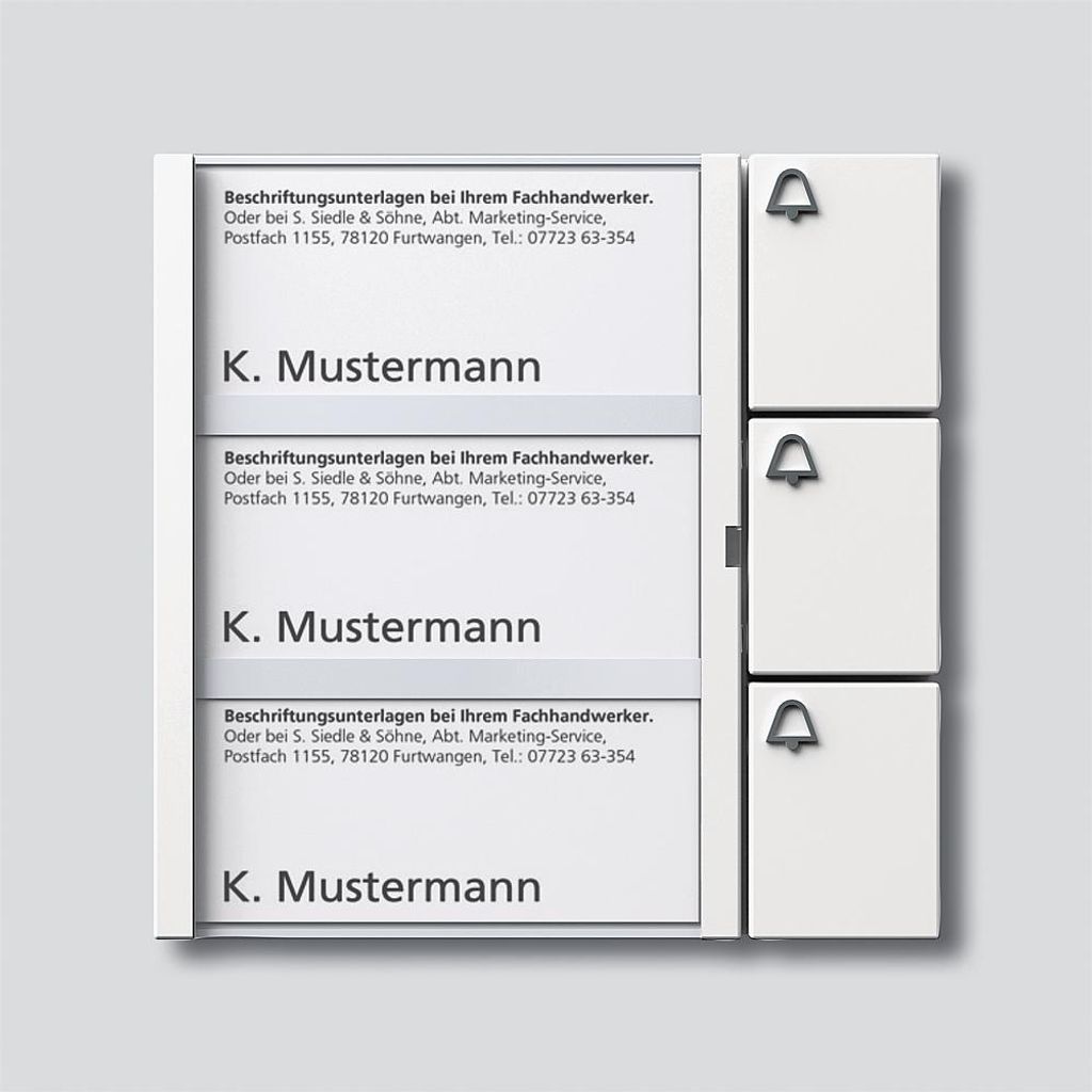 Siedle TM 612-3 W, Ruftasten-Modul, Weiß, Siedle, -20 - 55 Produktbild 