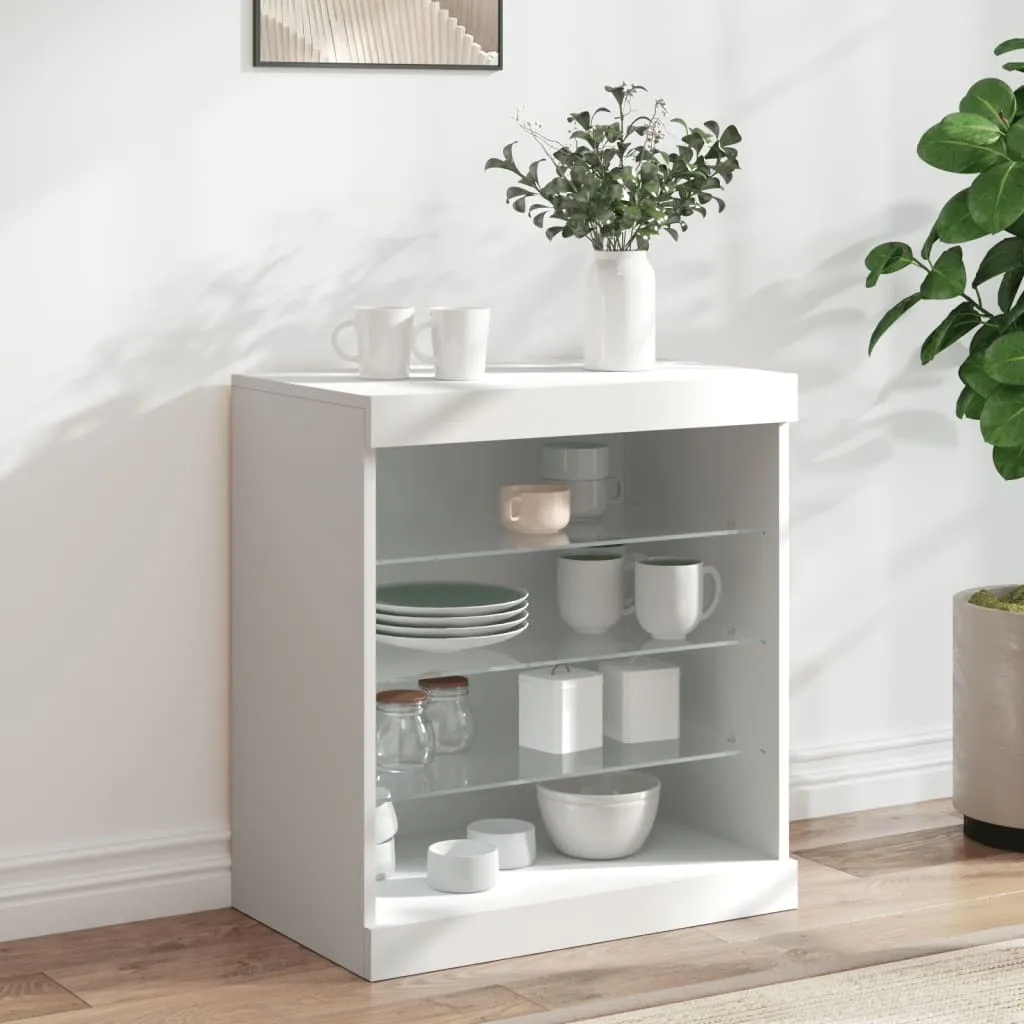 vidaXL Buffet Smart LED Bianco 60x37x67 cm - Mobile Hi-Tech Soggiorno