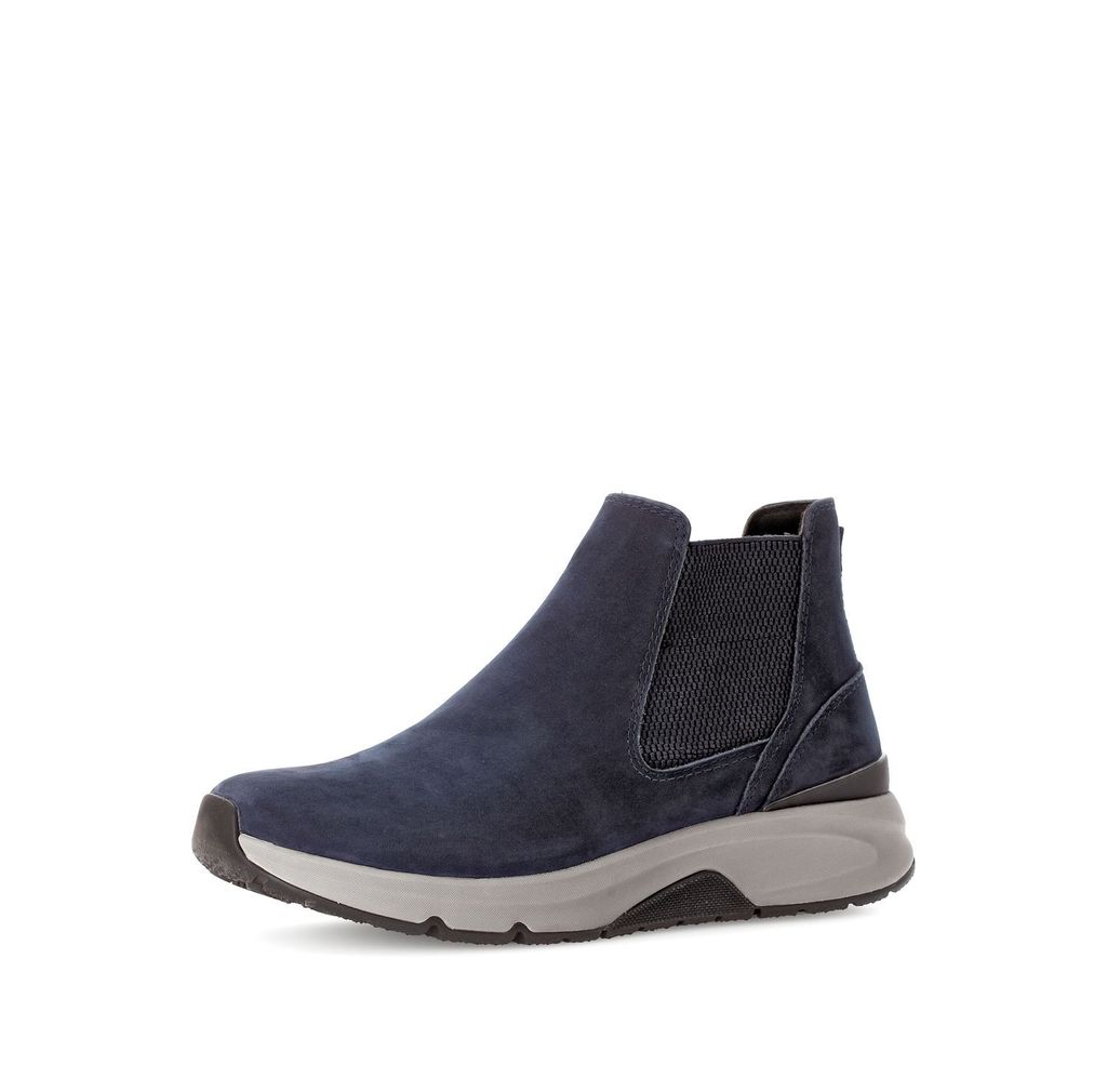 Gabor Damen Chelsea Boots, Frauen Stiefeletten,uebergangsschuhe,uebergangsstiefel,Schlupfstiefel,flach,Stiefel,Bootee,Blue (Micro),39 EU / 6 UK