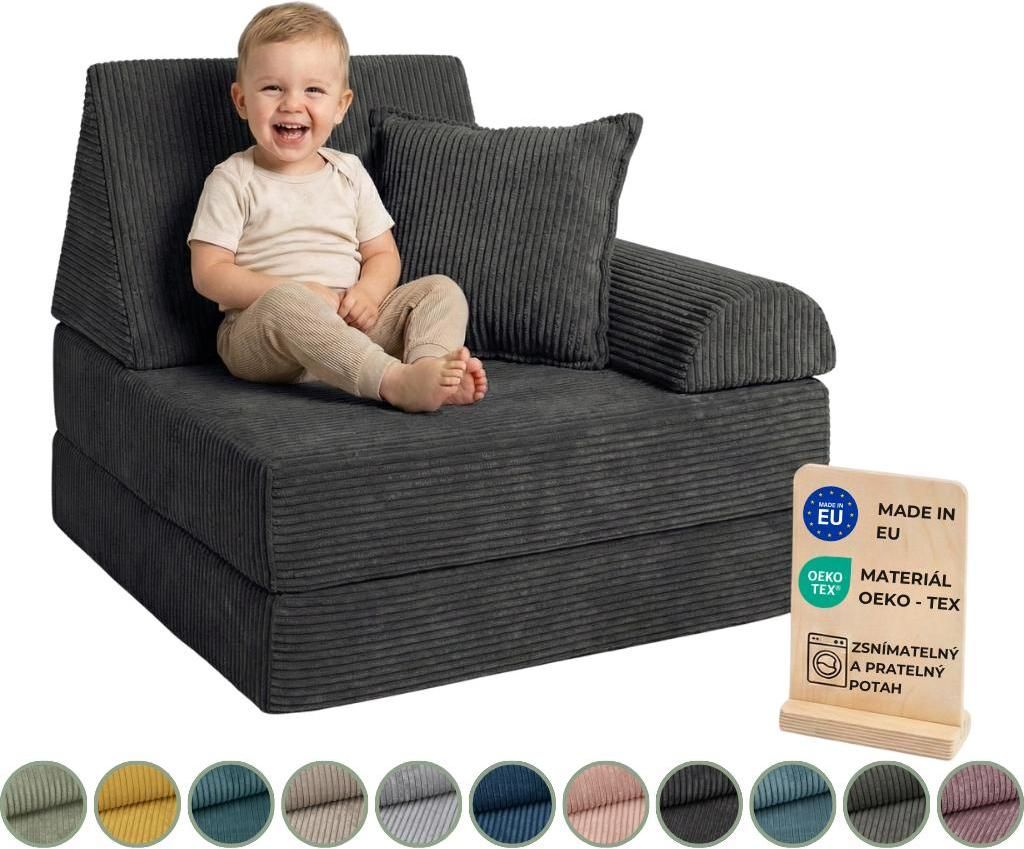 Pillows24 – Hrací pohovka pro děti z manšestru | Dětské Obrázek produktu 