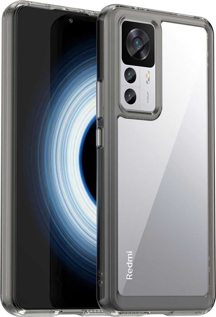 Redmi K50 Ultra Hülle, Klar Rückseite Stoßfeste TPU Silikon Bumper Schutzhülle für Xiaomi Redmi K50 Ultra Grau