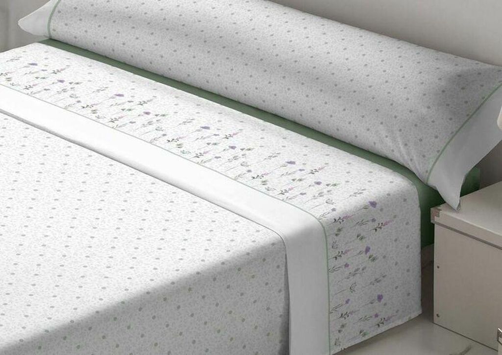 Bettwäsche-Set Tejidos Reina Nicola Weiß grün King size