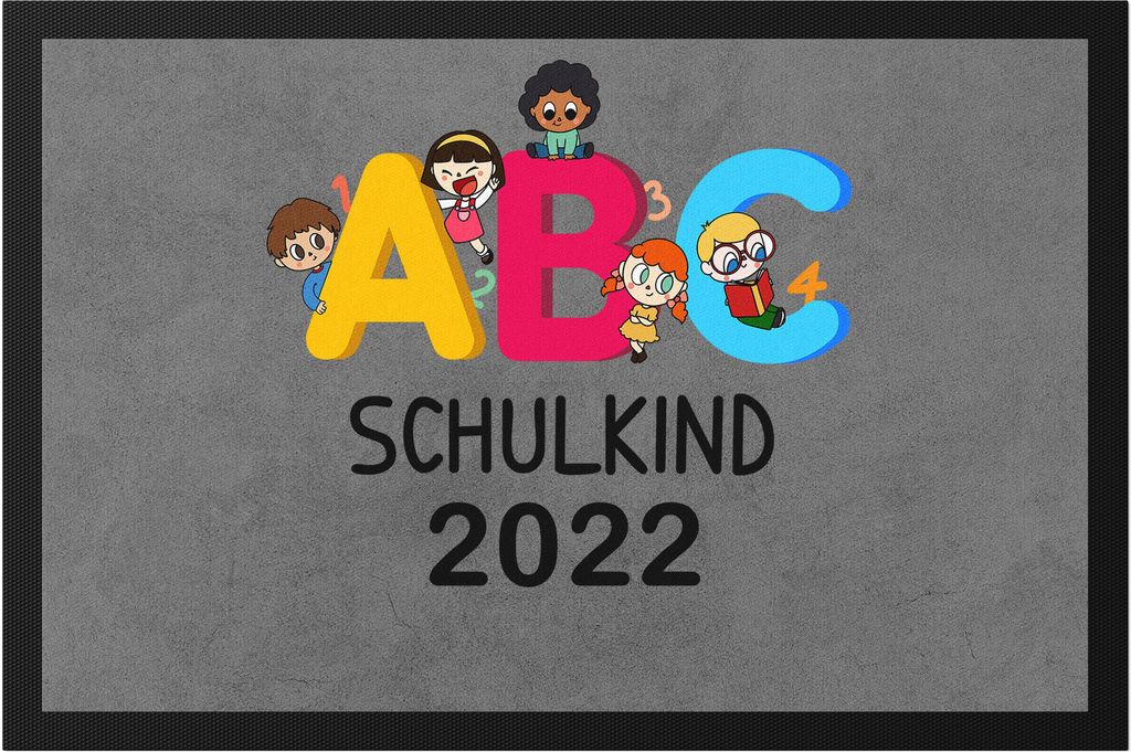 ABC Schulkind 2022 Fußmatte Einschulungsgeschenk 1. Klasse Produktbild 