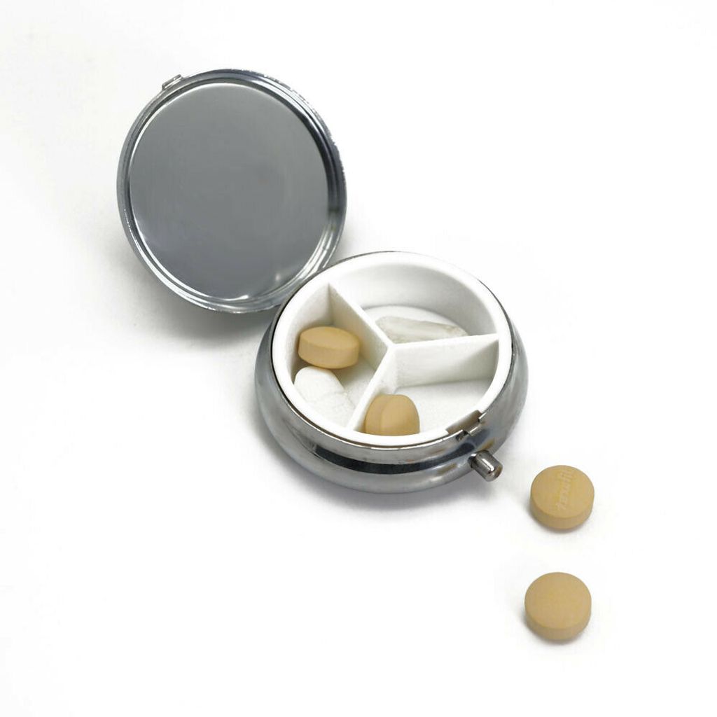Pillendose Pillenbox Medikamentenbox Tablettenbox 4-fach Unterteilung 