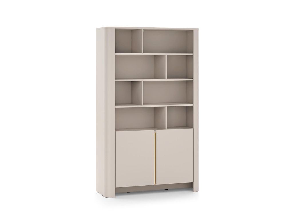Modernes Bücherregal-Wohnzimmerregal BARI Kaschmir 103 cm – Stilvolles Design mit viel Stauraum