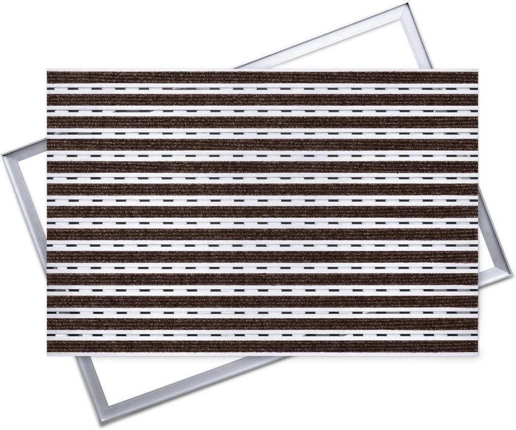 POLENTEX Aluminium Fußmatte für Türen mit Rahmen 100x60 cm, Produktbild 