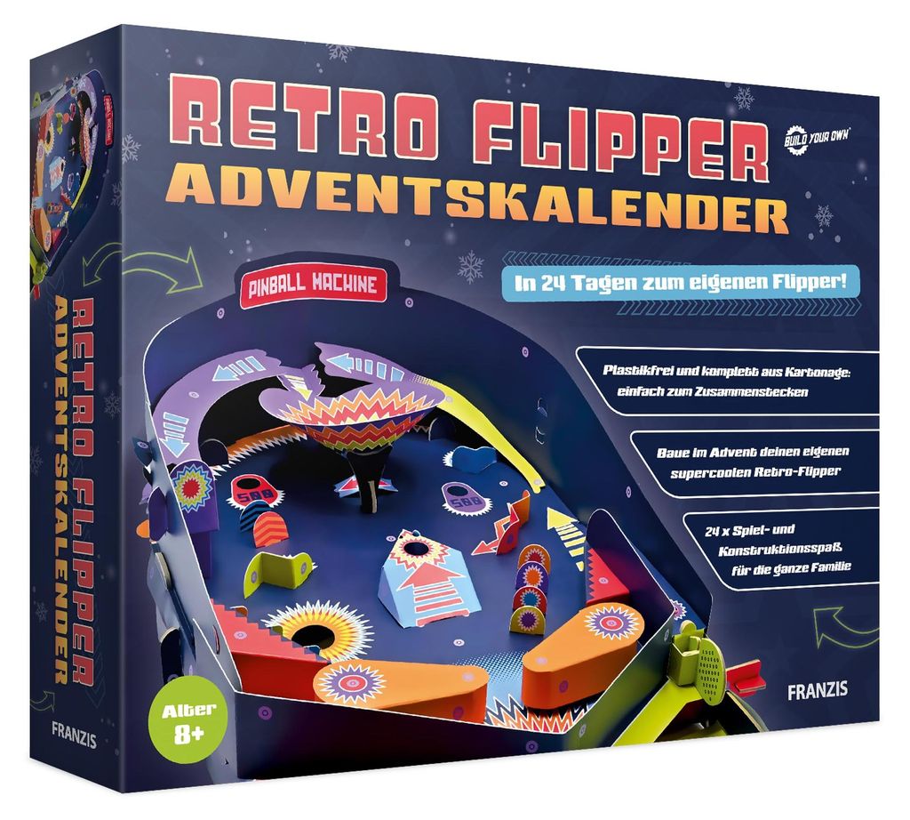 Retro Flipper Adventskalender, in 24 Tagen zum eigenen Produktbild 