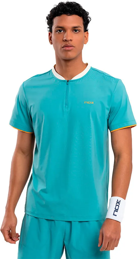 Polo Nox Pro M Homme - Polo de Padel à Manches Courtes Respirant Blanc