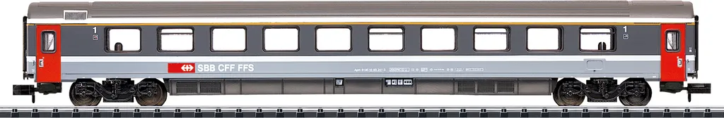 Wagon Minitrix 18442 CFF : Roulement Fluide pour Train EuroCity en N