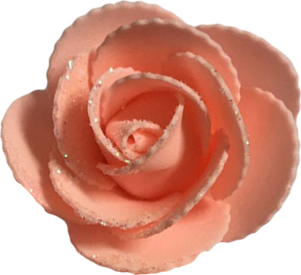 50pcs 5 cm Simulation Rosenkopf Spray Goldpulverblumkopf Realistisches Sägezahn -Rosen -DIY -Accessoires-Heißes Rosa