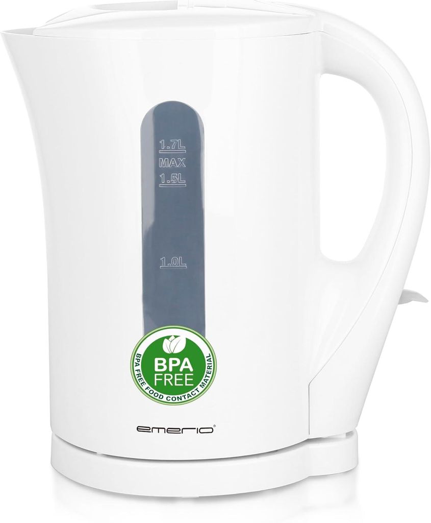 Kabelloser Wasserkocher 1,7L mit BPA-freiem Kunststoff, beleuchtetem Ein-/Aus-Schalter,Auto Off,Überhitzungsschutz,Kalkfilter,ideal für Zuhause &...