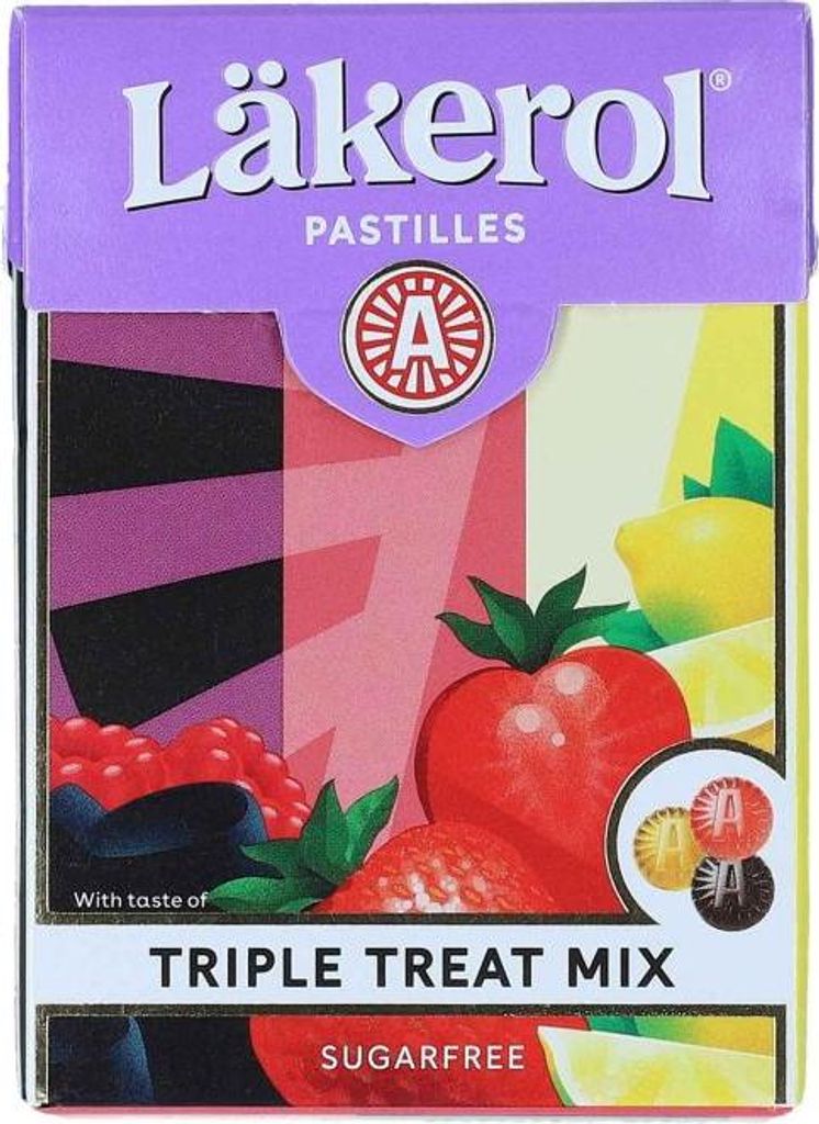 Läkerol Triple Treat Mix Confezione grande 75 g Immagine del prodotto 