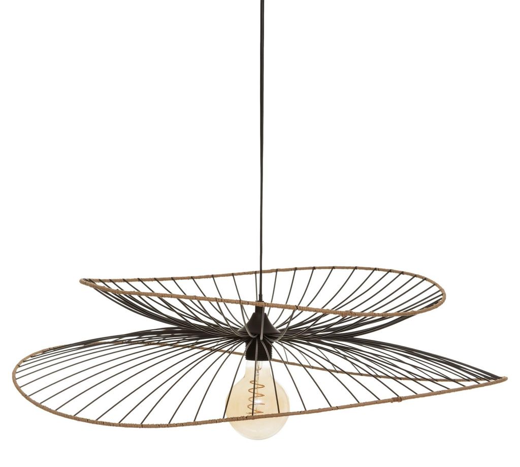 Hängeleuchte ALARA mit Lampenschirm aus Metall, Ø 69 cm Produktbild 