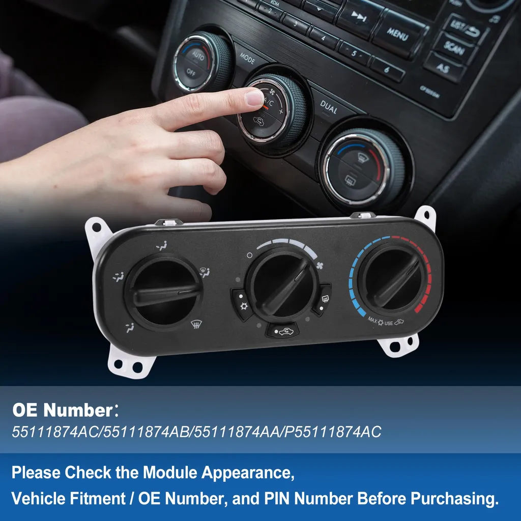 Commande HVAC Dodge Caliber 2007-2009 avec Finition ABS Haute Qualité