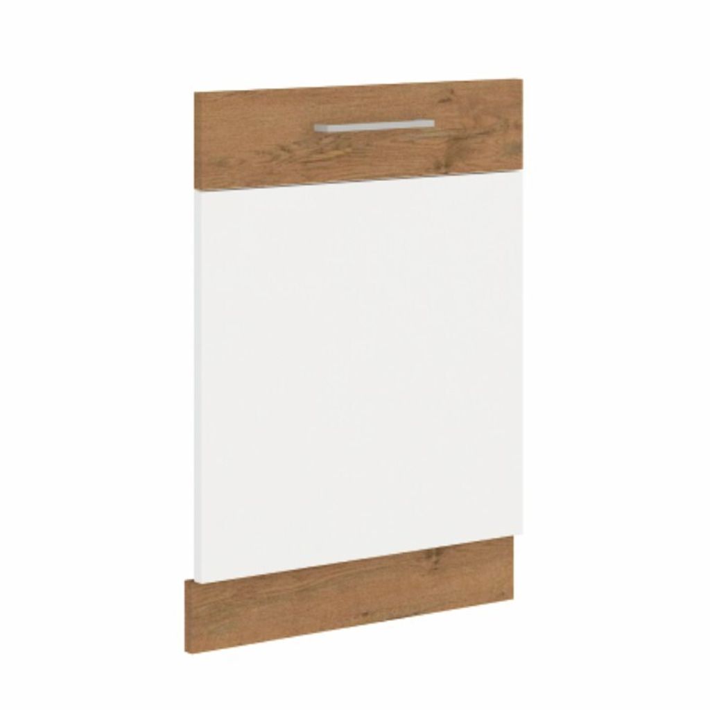 Kondela Die Tür für die Spülmaschine Weg ZM 713x596 cm - Eiche Lanzett / Weiß Hochglanz