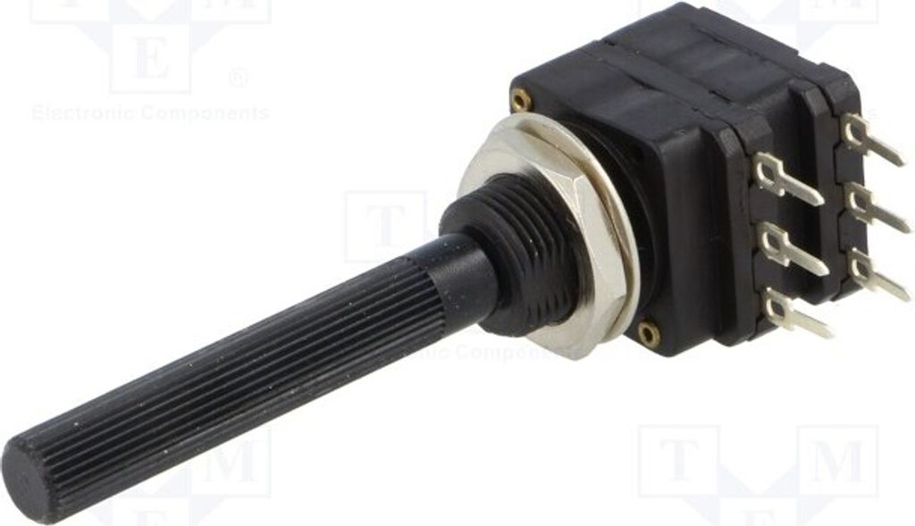 1x Potentiometer: 200mW 6mm 1-Drehung 220kΩ THT Kuntoff PC16DH10IP06224A2020TA Ko