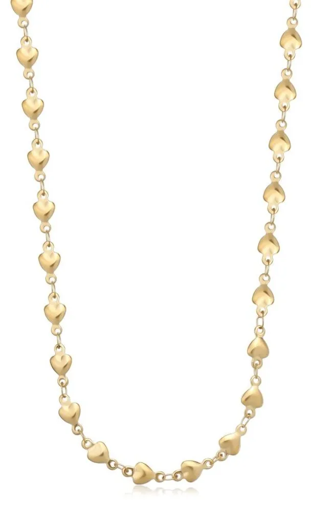 Collier Doré Inoxydable Cœur SHK83 - Fini les Bijoux qui Ternissent