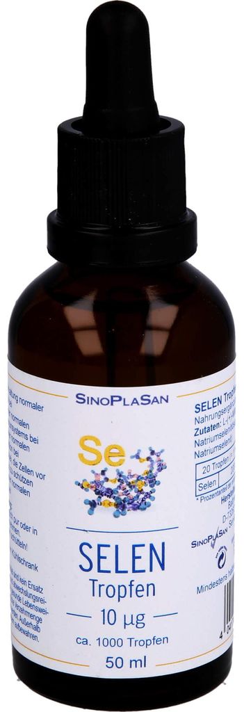 SinoPlaSan Selen 10 microgram druppels, 50 ml oplossing Productafbeelding 