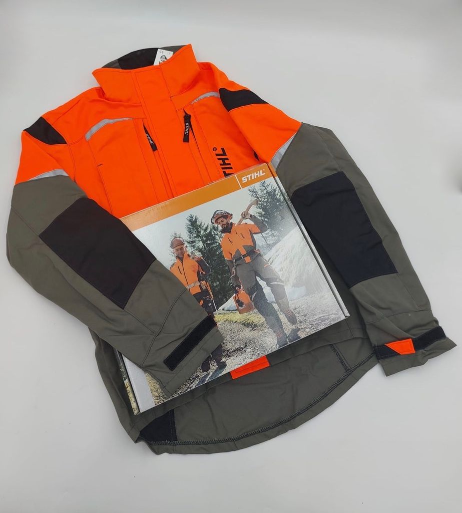 Stihl FUNCTION ERGO Forstjacke olivgrün / warnorange Größe S