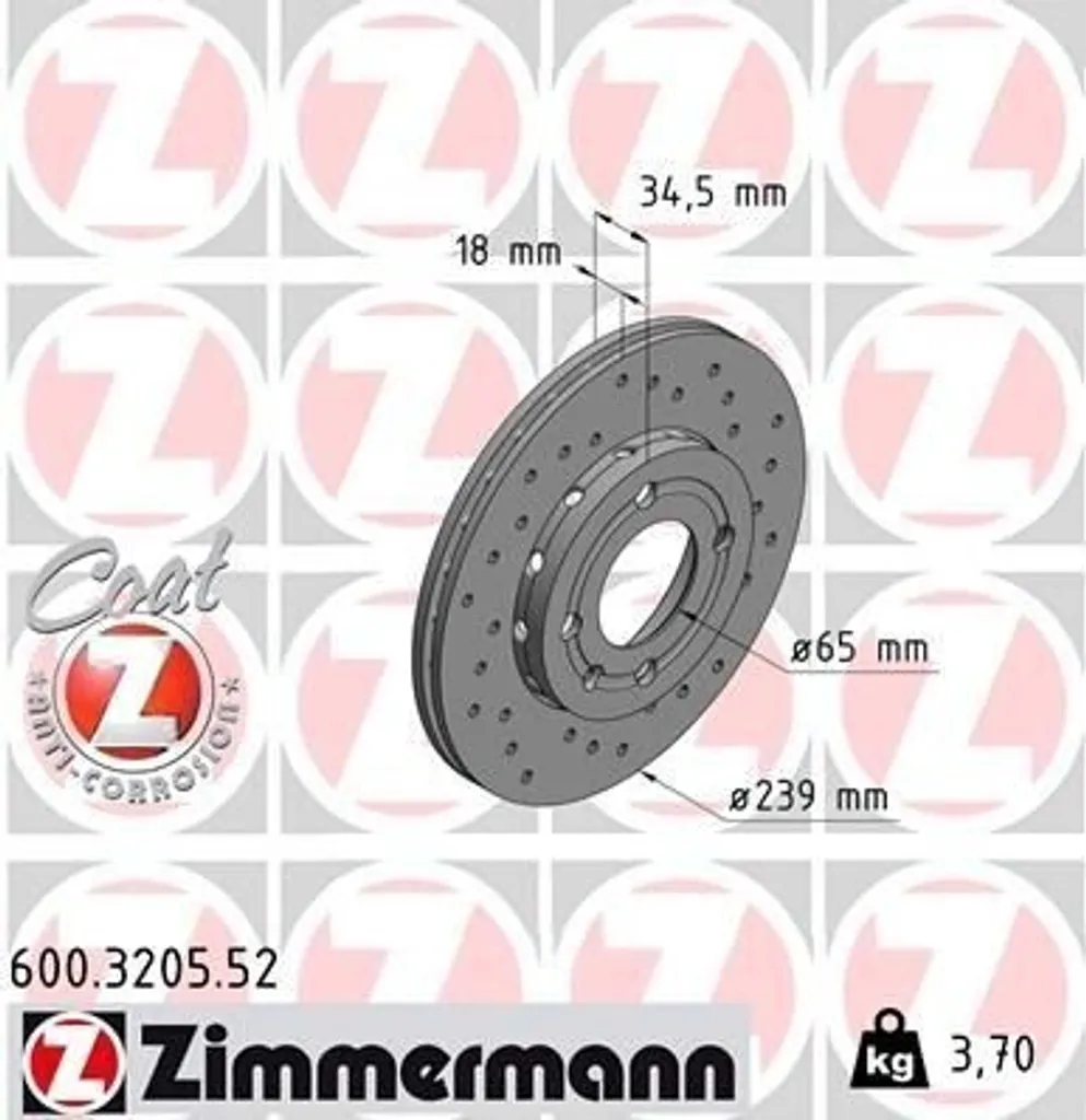 Paire de Disques de Frein Sport Avant pour Seat Exeo et Audi A4 B5 B6