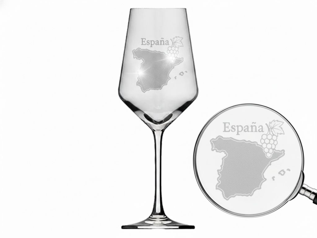 Exoda Weinglas Landkarte Spanien Gravur 350ml Produktbild 