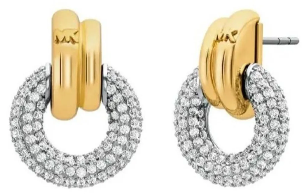 Boucles d'oreilles bicolores chic avec finitions dorées et argent