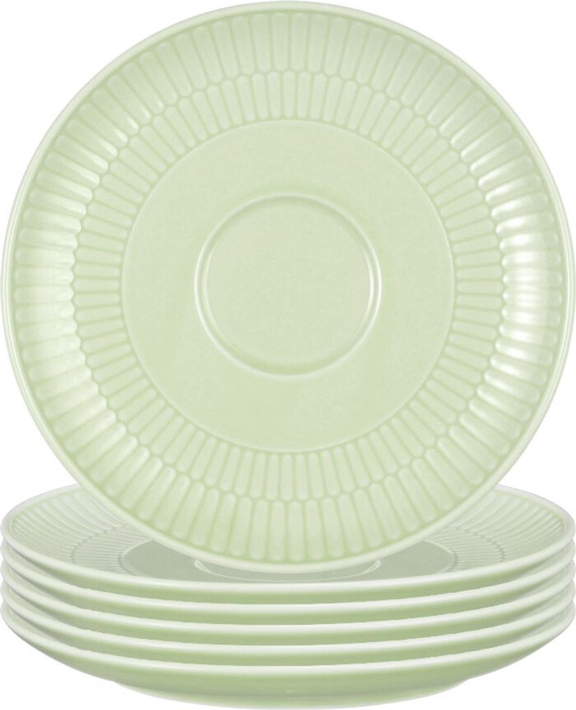 Seltmann Weiden Amina Seladon Kombi-Untertasse 16 cm 6er Set