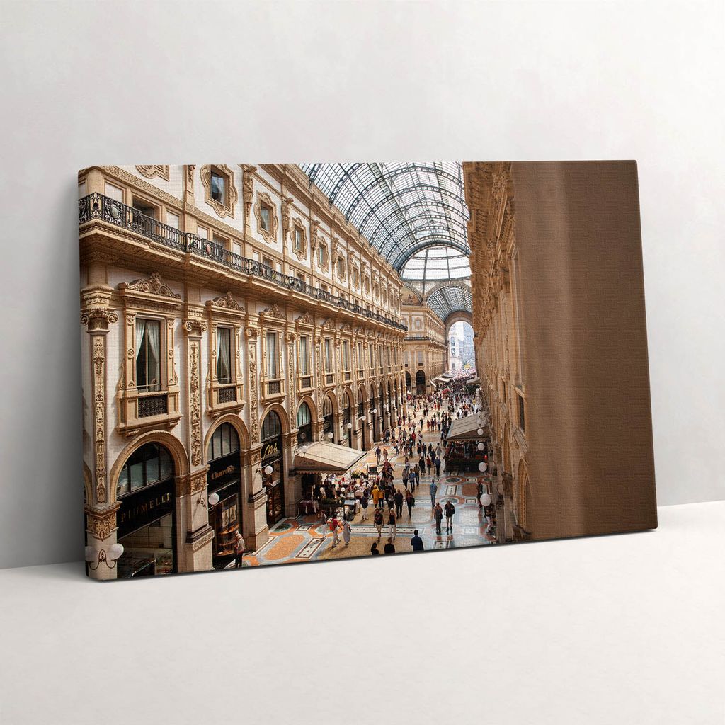 Galerie Vittorio Emanuele II in Italien – Leinwandbild Wandbild – 60x40 cm – Leinwandbilder – Wandbilder – Schlafzimmer – Flur