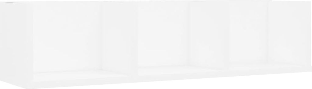 vidaXL Półka ścienna na CD biała 75x18x18 cm materiał Zdjęcie produktu 
