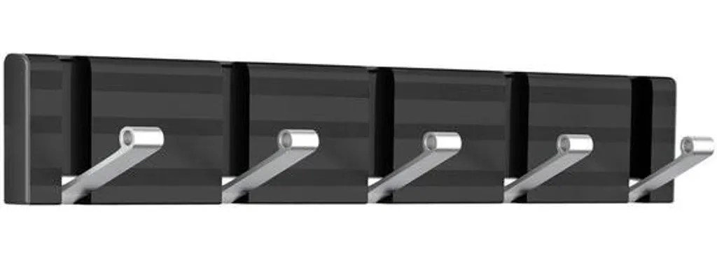 Support en Aluminium 5 Crochets Pliables : Manteaux & Salle de Bain
