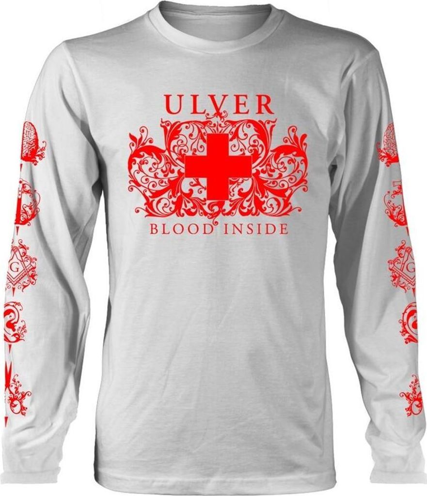 Ulver - "Blood Inside" T-Shirt für Herren/Damen Uni Langärmlig PH3073 (S) (Weiß)