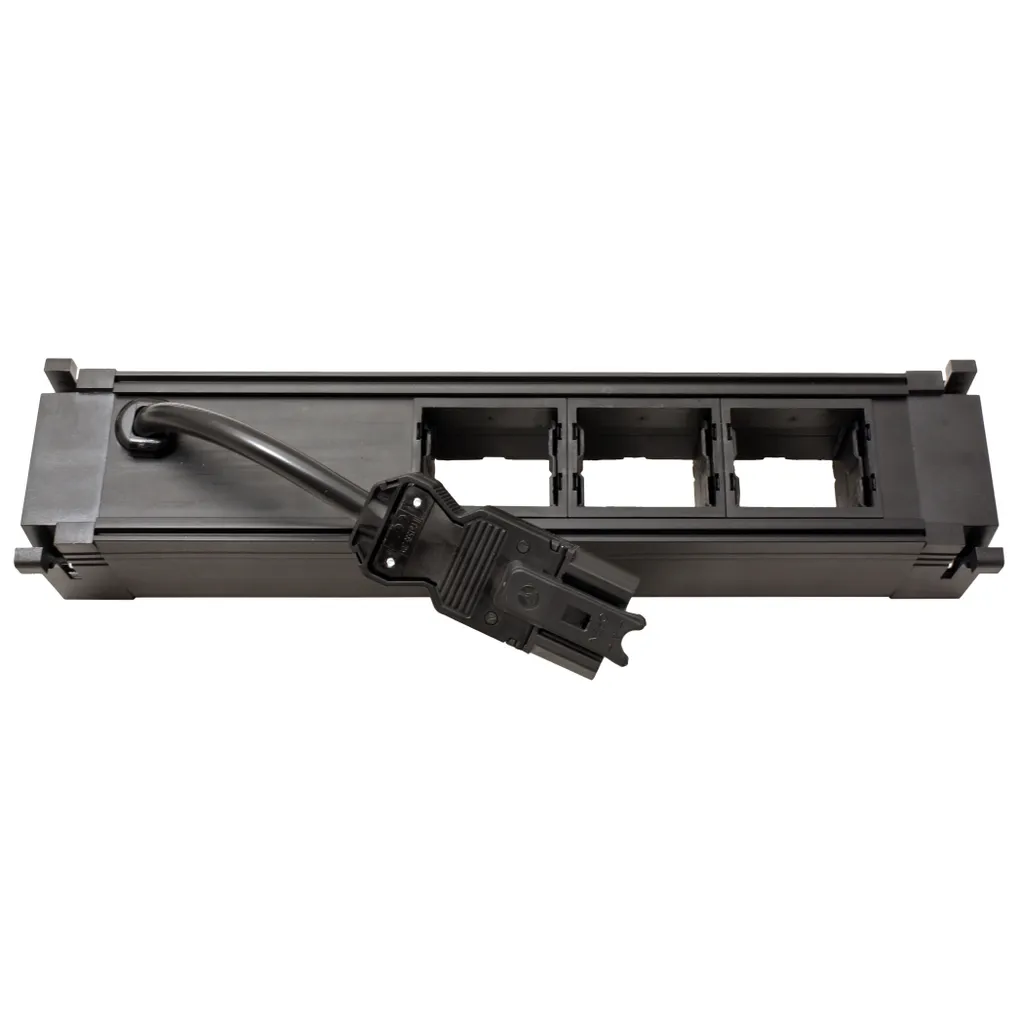 Fini les Câbles : Bloc Power Frame Encastrable Noir 1 Schuko 3 ABD Pro