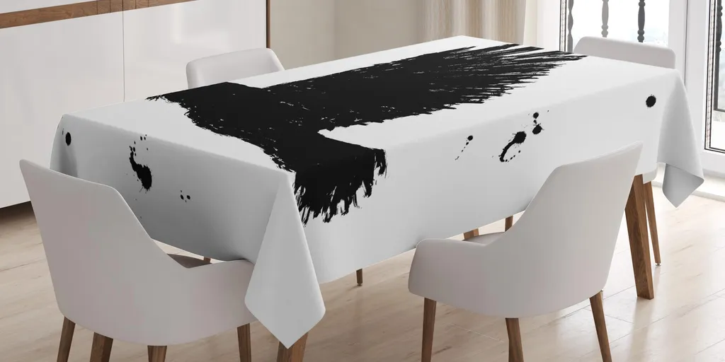 Tovaglia Antimacchia ABAKUHAUS Corvo Nero 140x200 - Stile Gotico