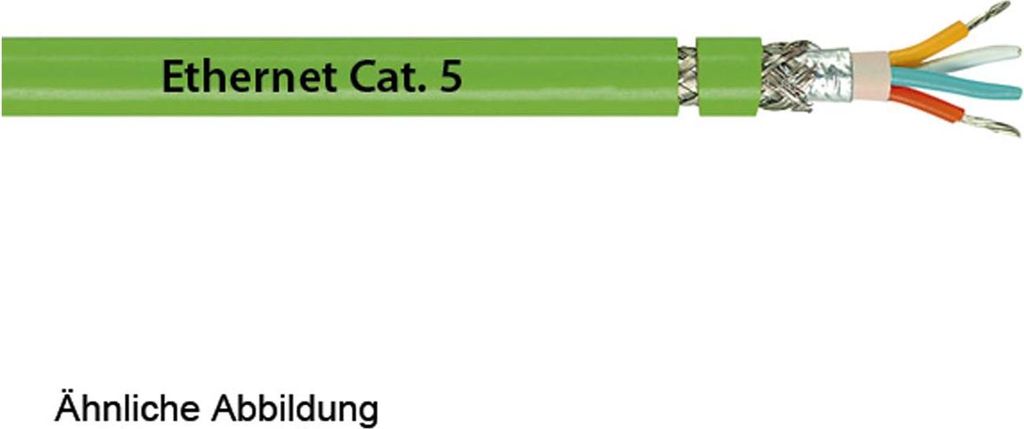 LAPP Ethernetleitung Cat. 5 Schleppkettenleitung 4-adrig, 2x2xAWG22/7 Außendurchmesser 6,5mm - 1 Meter
