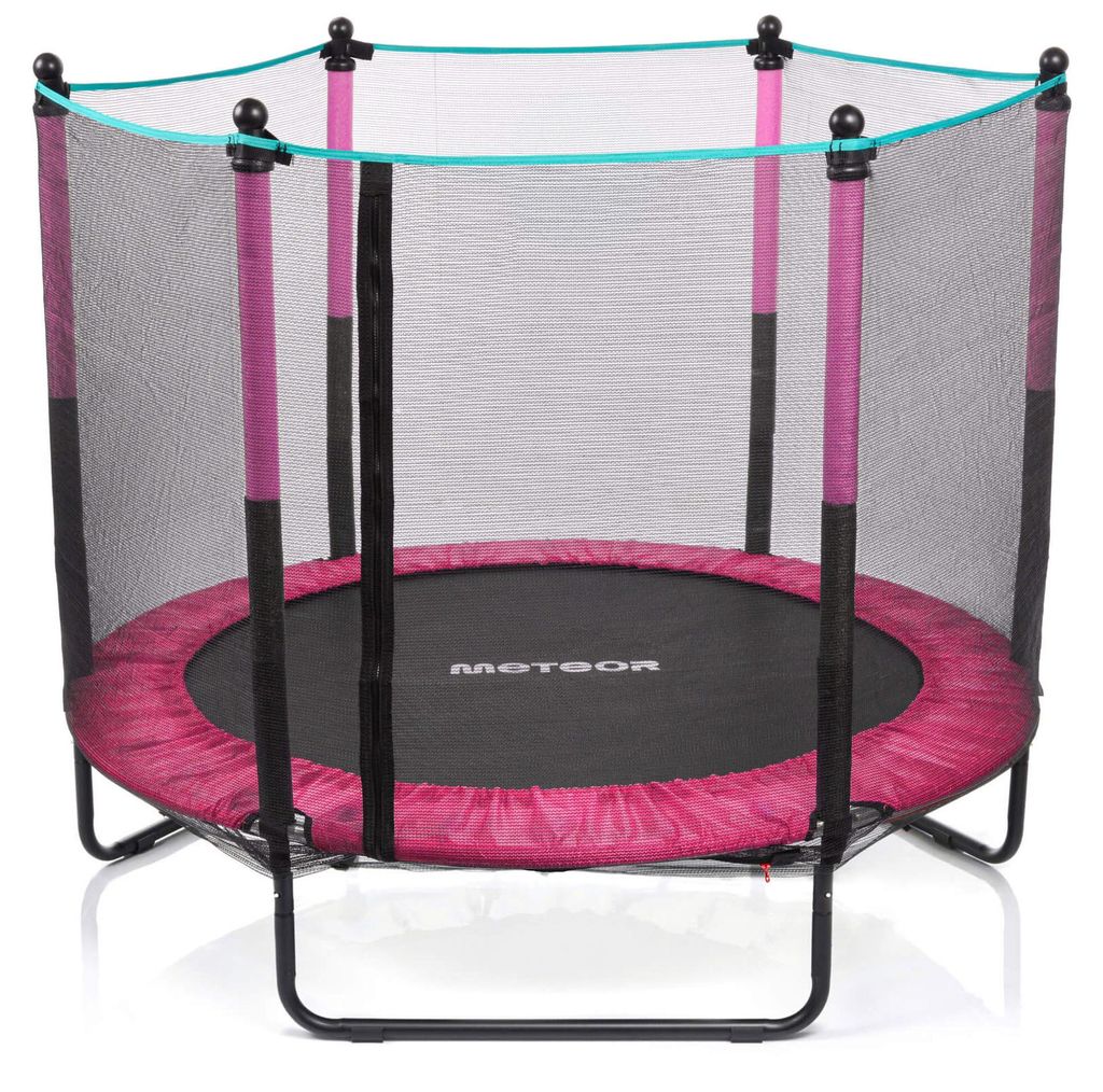 Meteor Kindertrampolin TRP-50 mit Netz Ø140 cm – Indoor & Produktbild 