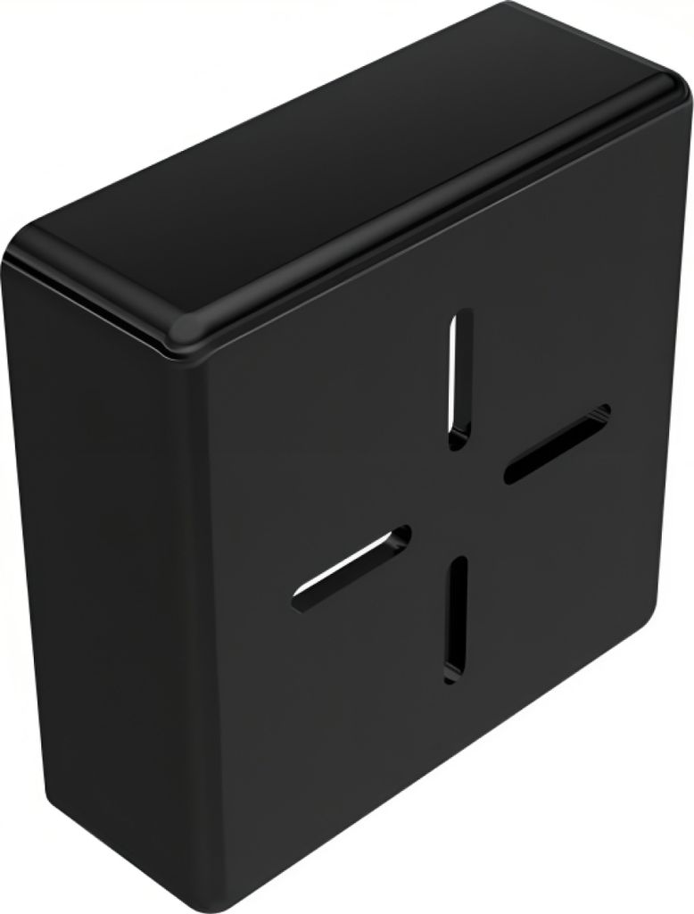 50x Endkappe 40x40, Schwarz, für Solar Montageschiene, Rohrstopfen, Abdeckkappe, Aluprofil 40x40