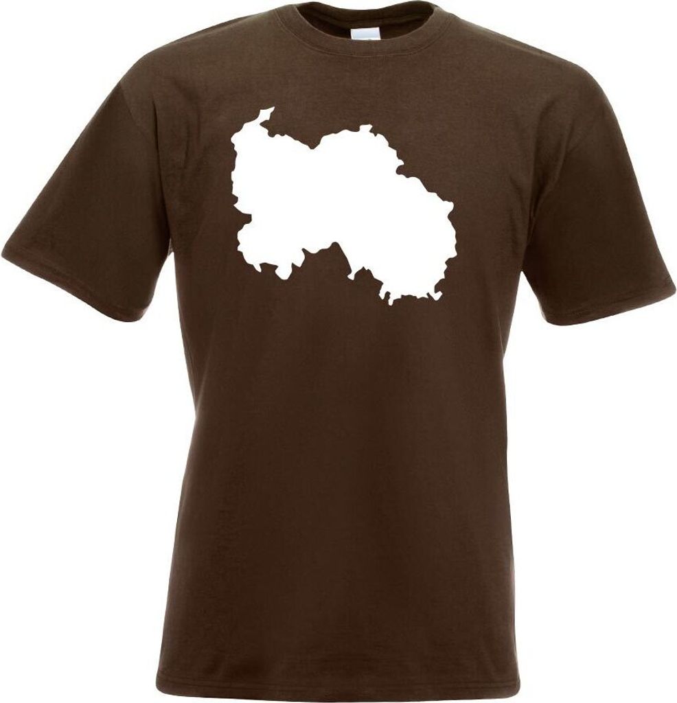 Kiwistar - T-Shirt - Chocolate - Südossetien Umriss Kontur Herren Funshirt Bedruckt Design Sprüche Spruch Motive - mit Motiv Bedruckt - Funshirt ...