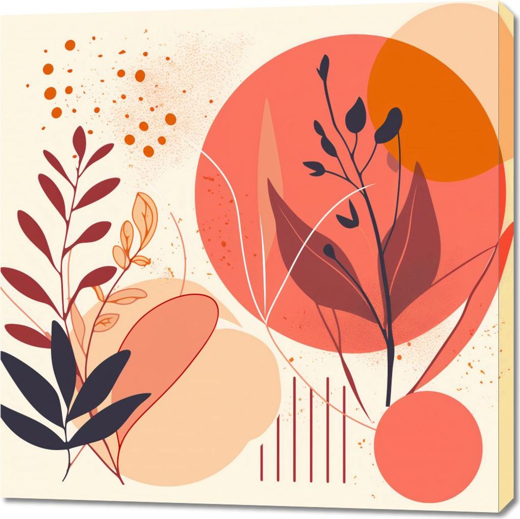Bild 90x90cm Warmen Nachmittag