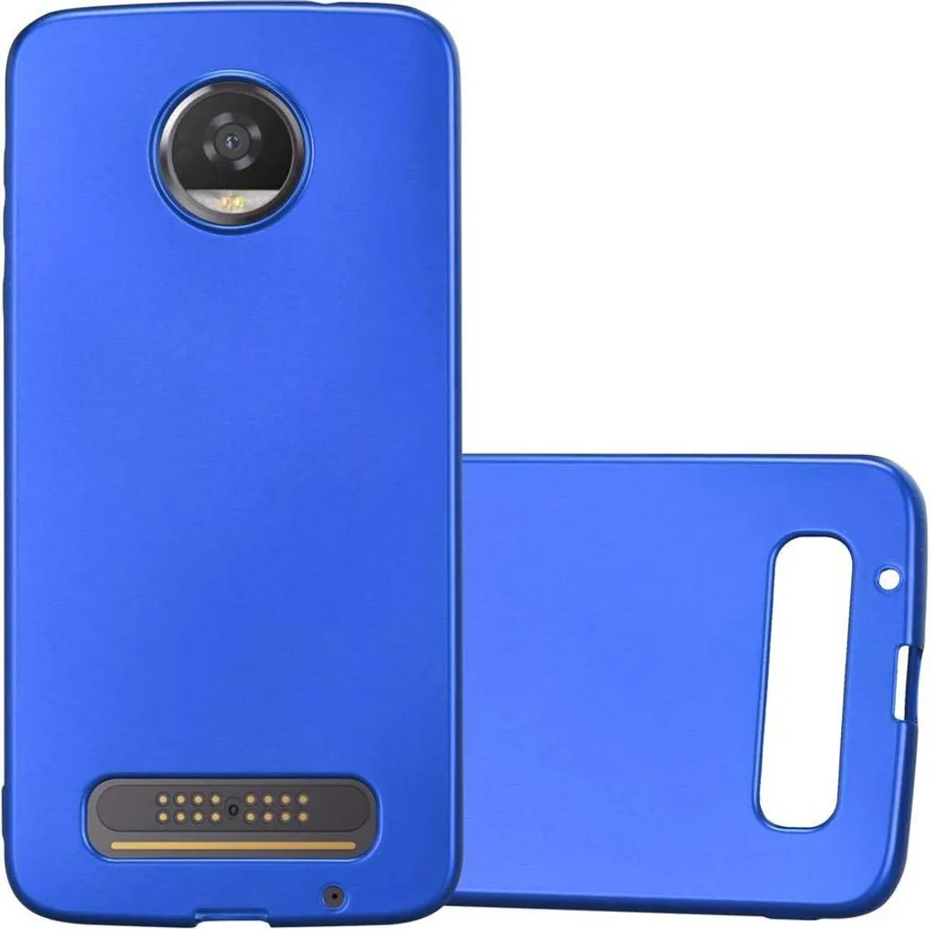 Cadorabo Custodia Motorola MOTO Z2 Blu - Cover Silicone TPU Sottile