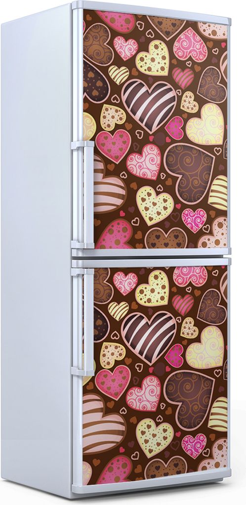 Kühlschrankdekoration 60x180 cm Aufkleber auf dem Kühlschrank - schokolade Muster