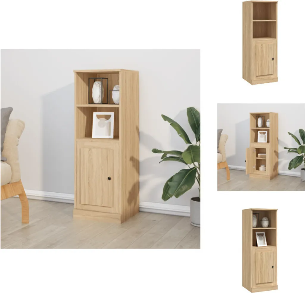 Set Porta TV 6 pz Rovere Sonoma in Truciolato