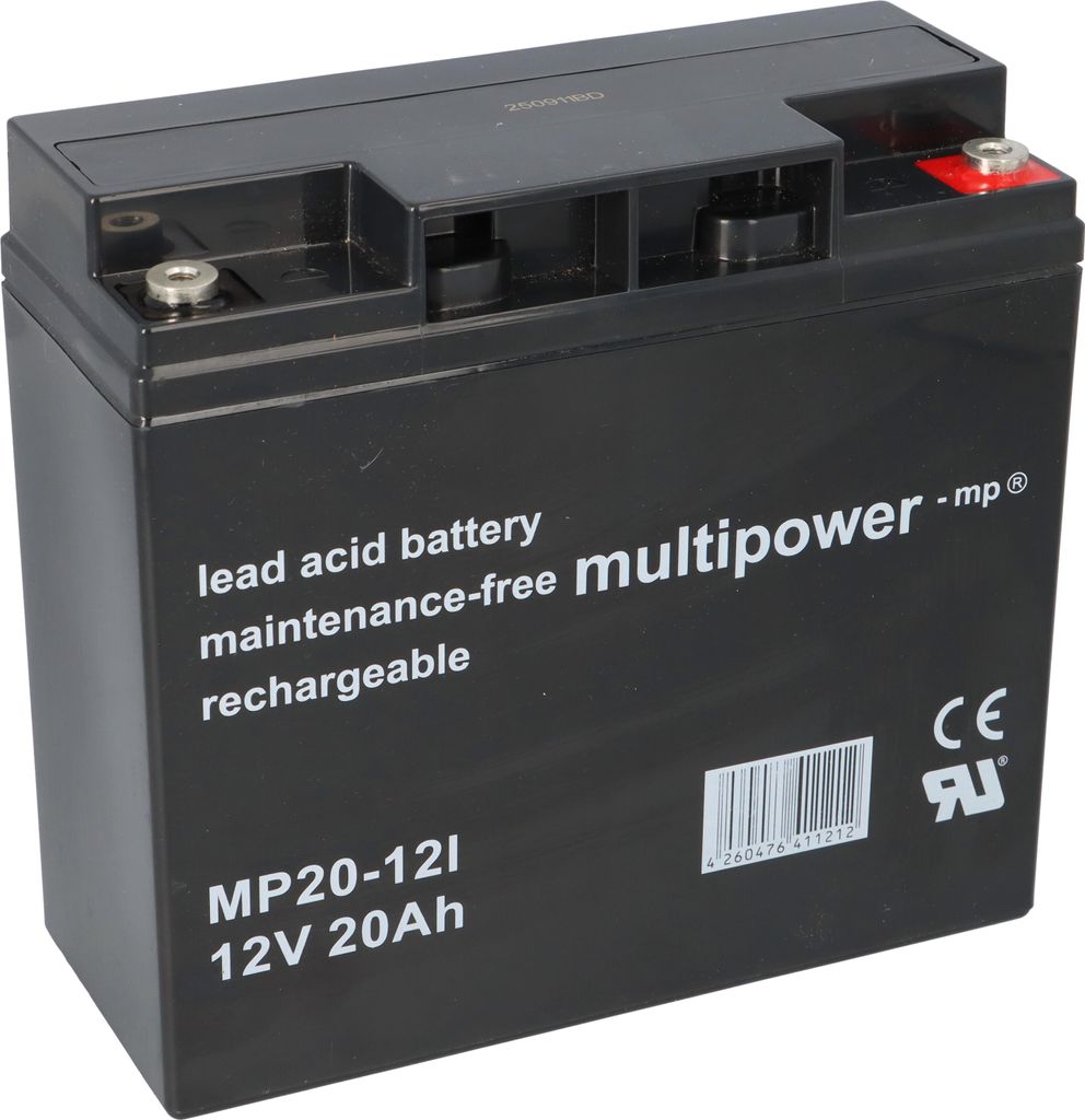 Multipower MP20-12I AGM Blei-Akku – 12V, 20Ah, M5-Anschluss