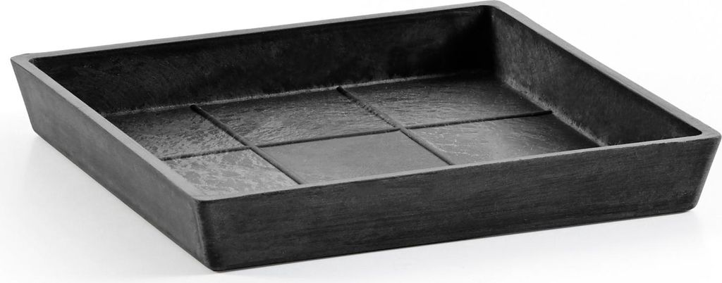Ecopots Untersetzer quadratisch 20 für Blumentopf - L 18 cm x B 18 cm x H 2,5 cm - Innen- und Außenbereich