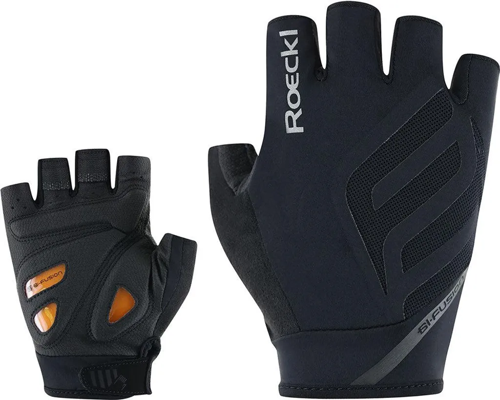 Gants de vélo à doigts courts Roeckl Iton 2 respirants coloris noir