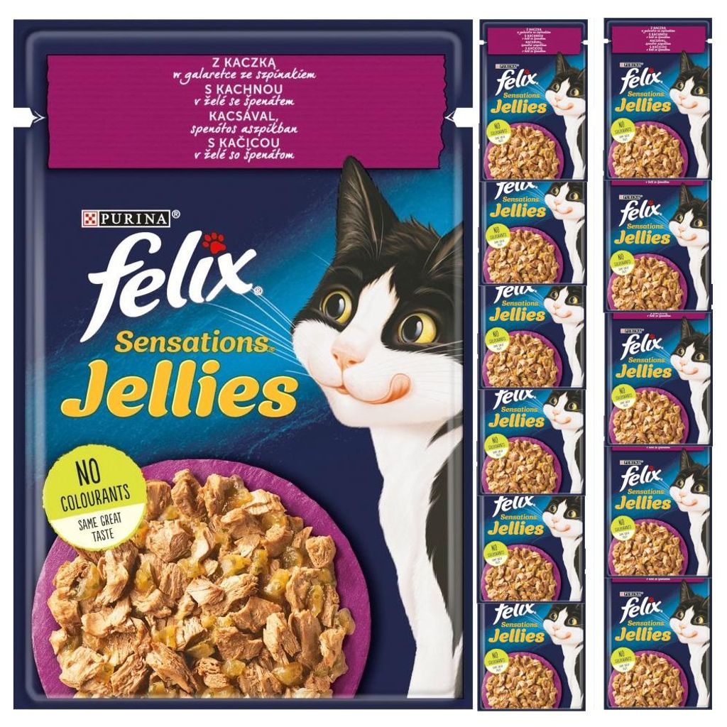 Felix Sensations Jellies Katzenfutter Mit Ente In Gelee Mit Produktbild 
