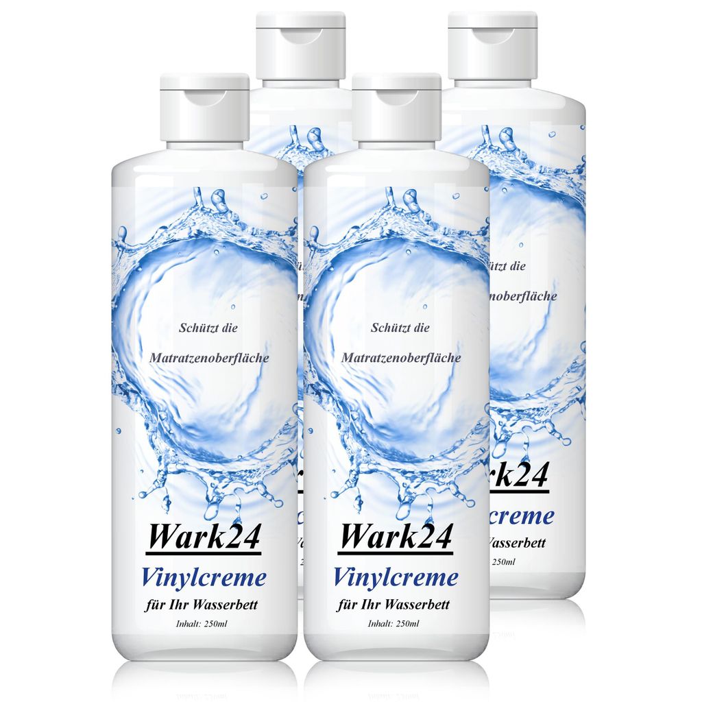 Wark24 Vinylcreme 250ml - Vinylpflege für Wasserbetten Vinyl Creme (4er Pack)