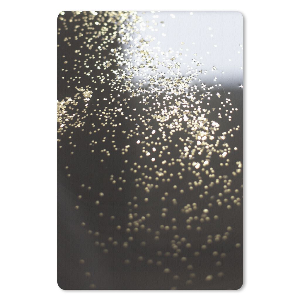 MuchoWow Mauspad Mousepad Marmor - Glitter - Schwarz - Gold 40x60 cm - Mousepads - Maus Mat - Pad - Mausunterlage - Schreibtisch Accesoire