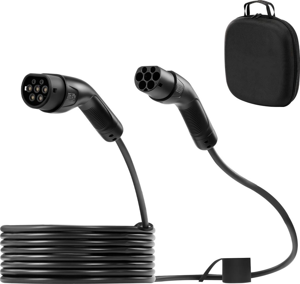 SucceBuy EV-Ladekabel, 32 A, 10 m, bis zu 22 kW, Verlängerungskabel, geeignet für Typ-2-Ladegeräte von Elektrofahrzeugen, 3-Phasen-Wechselstrom,...
